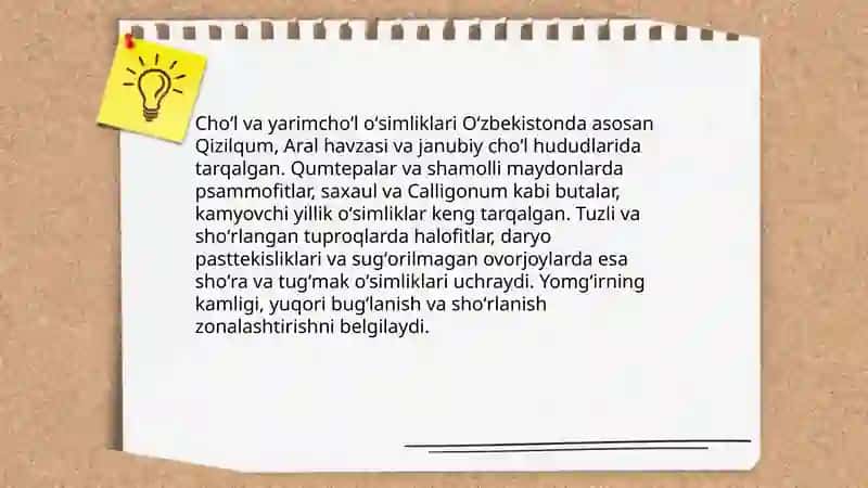 Oʻzbekiston oʻsimliklarni geografik tarqalishi 4