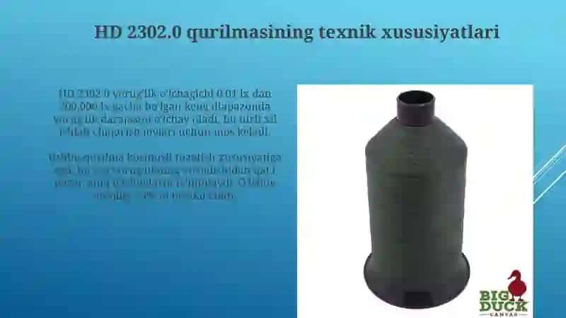 Ishlab chiqarish maydonlarida HD 2302.0. Asbobi yordamida yoritilganlik darajasini aniqlash 4