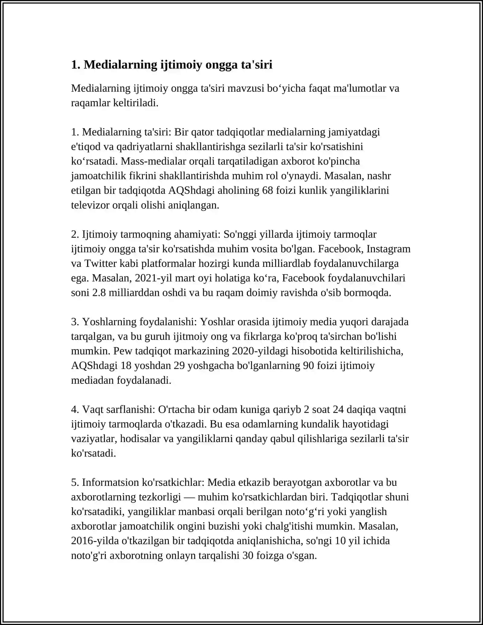 MEDIALARNING TA'SIRCHANLIGI VA JAMIYATGA TA'SIRI 4