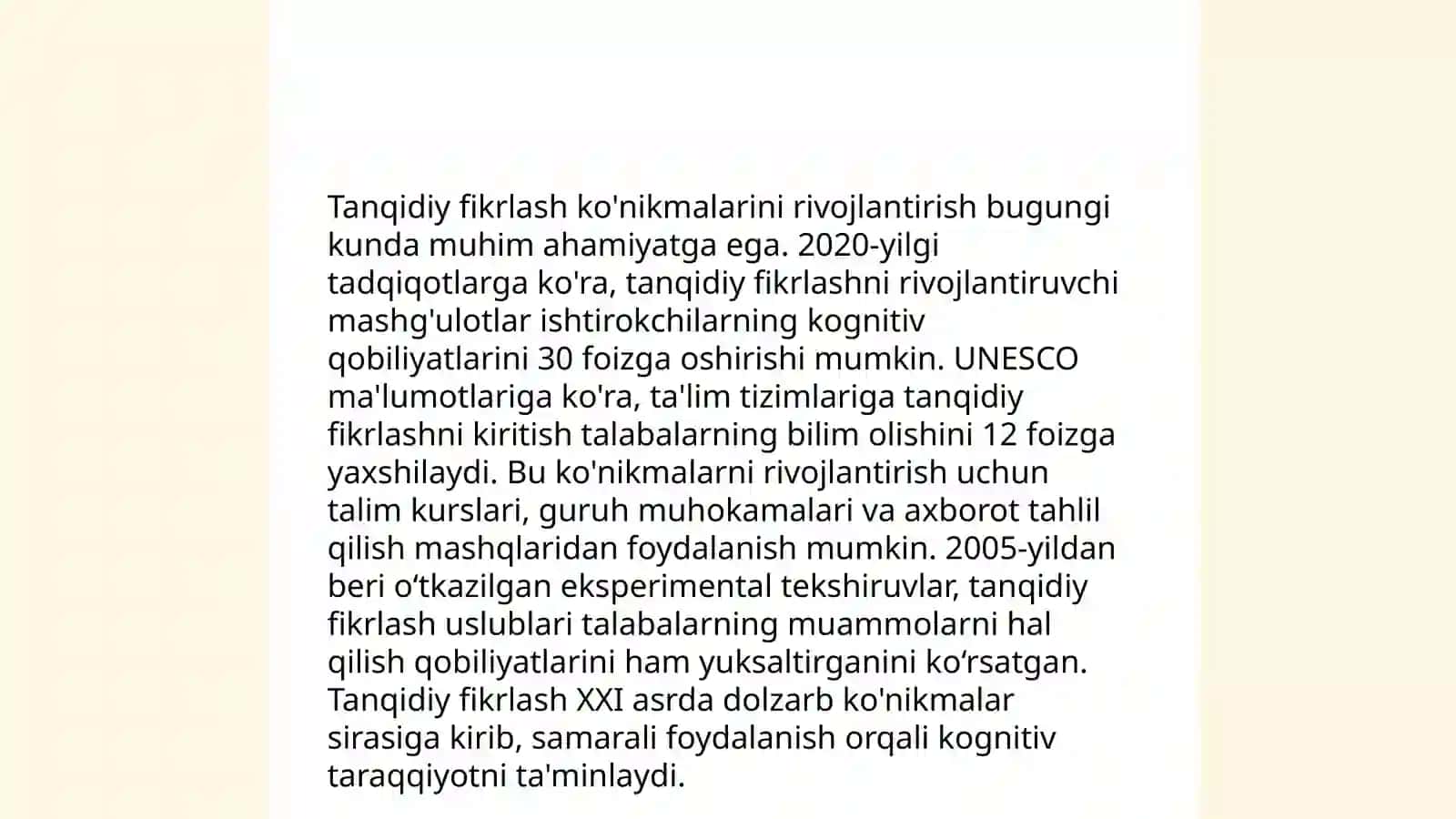 Õquvchilarning aqliy tarbiyasi 4