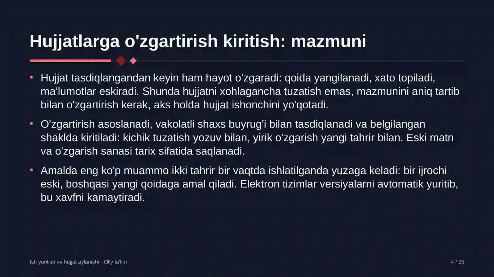 developerlik kompaniyalarida hujjatlarga o'zgartirish kiritish tartibi 5456 4