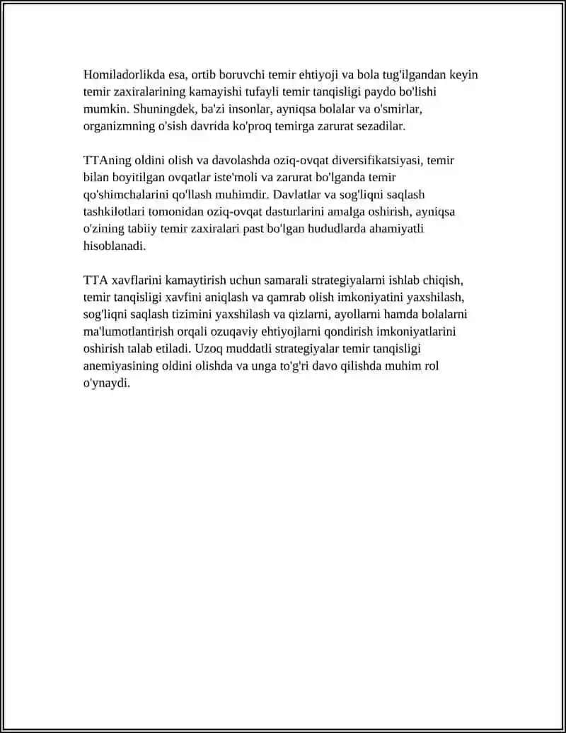 TEMIR TANGISLIGI BILAN BOG LIQ KAMQONLIK VA ULARNI DAVOLASHDA FARMASEVTIK YORDAM BERISH TAMOYILLARI 4