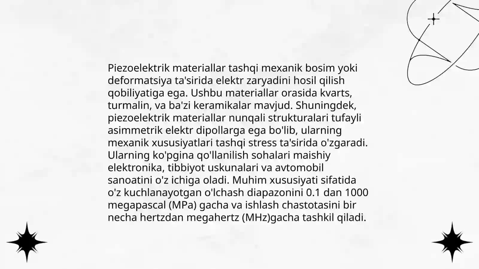 PEZOELEKTRIK EFFEKT VA UNING QO’LLANISHI 4