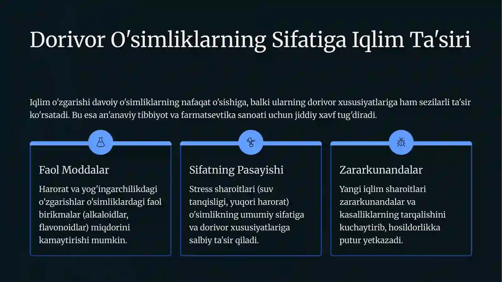 Dorivor O'simliklarning Ahamiyati 4