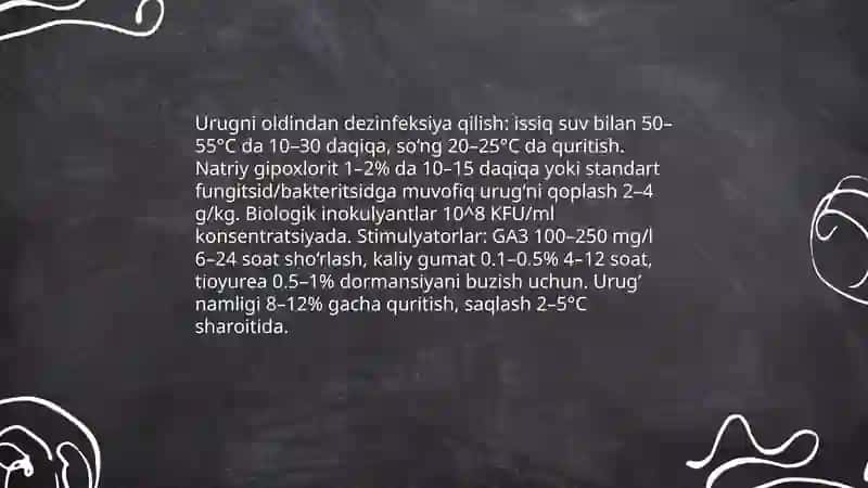 Urugli meva osimliklarining asosiy agrotexnik hususiyatlari 4