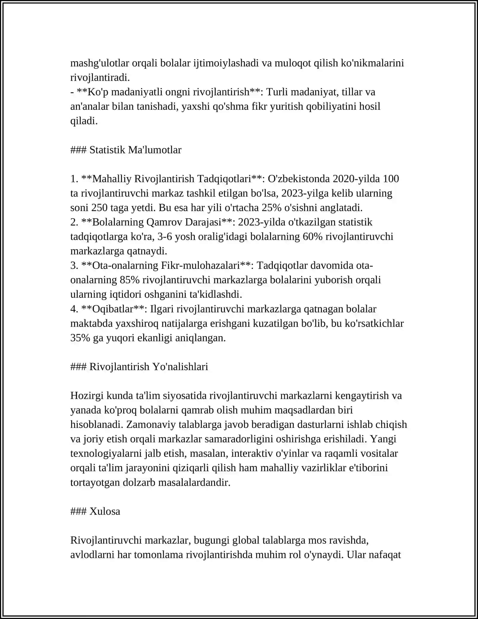 Rivojlantiruvchi Markazlarni Tashkil Qilish Tehnologiyalari Metodologik va Nazariy Asoslari 4