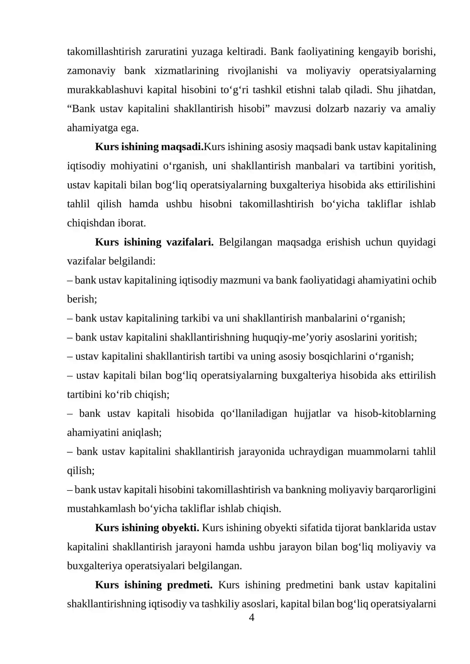Bank ustav kapitalni shaklantirish hisobi. 4