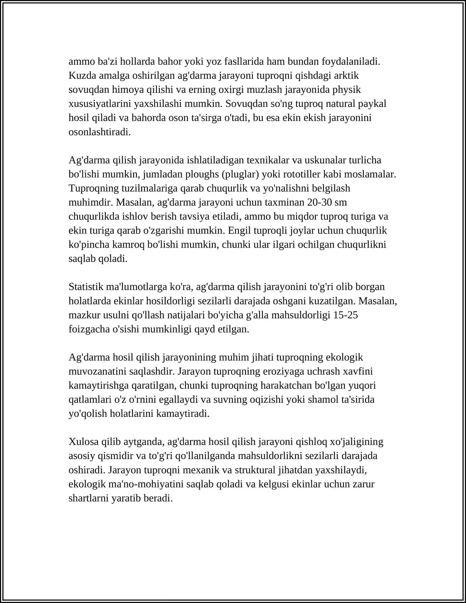 AG’DARMA HOSIL QILISH JARAYONINING MOHIYATI VA UNING BOSHQA JARAYONLAR BILAN ALOQASI 4