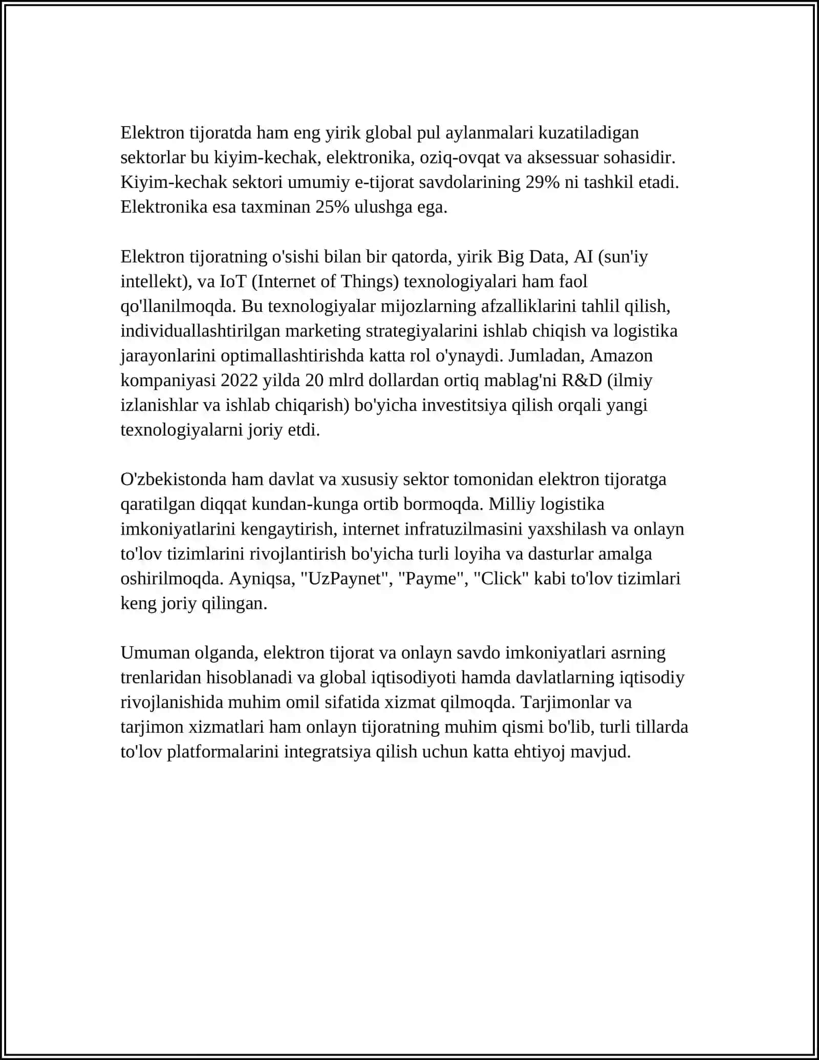Elektron tijorat va onlayn savdo imkoniyatlari 4