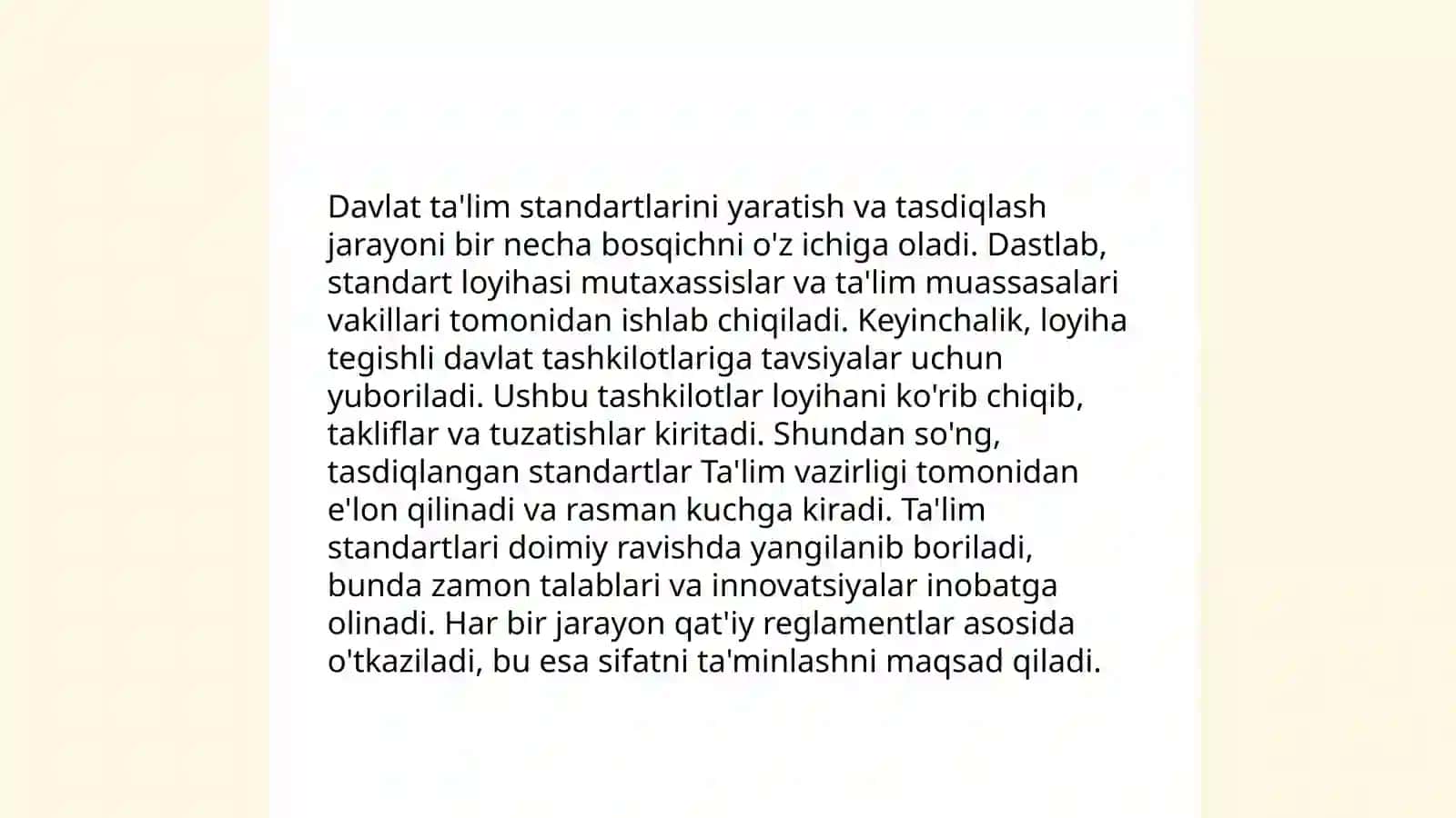 Ta'lim mazmuni VA davlat talim standardlari 4