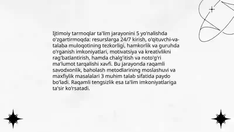 Ijtimoiy tarmoqlarning yoshlar hayotidagi o‘rni 4