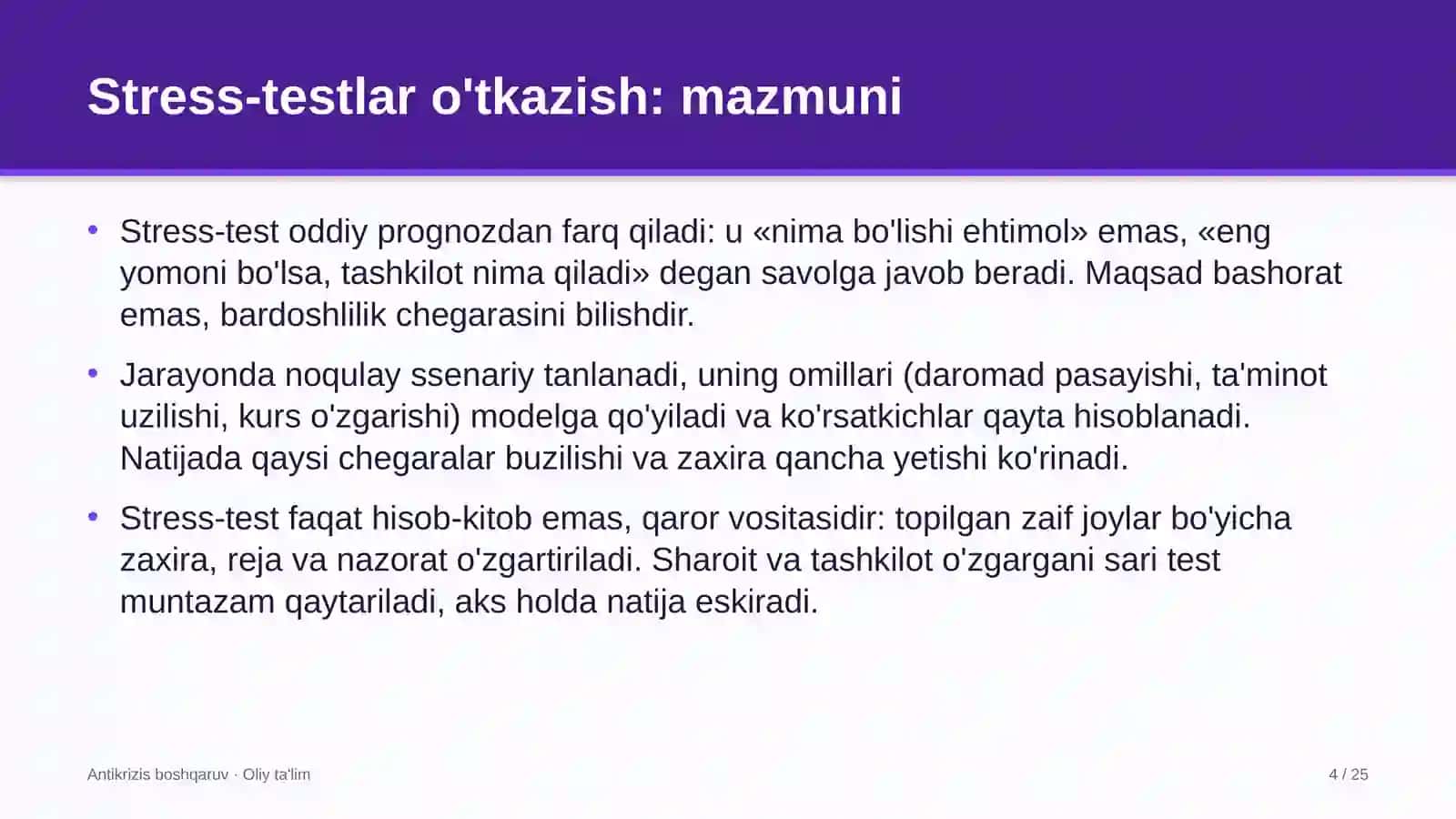 saylov komissiyalarida stress testlar o'tkazish 2357 4