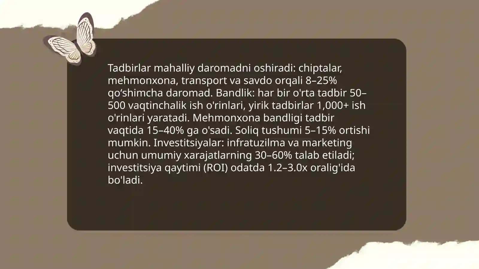 Koʻngil ochar tadbirlarning turizmga foydasi 4