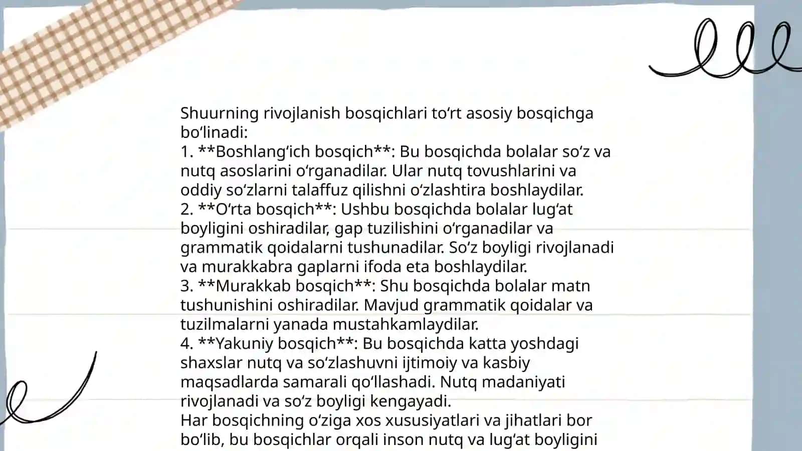 O'z o'ngini psixologiyasi 4