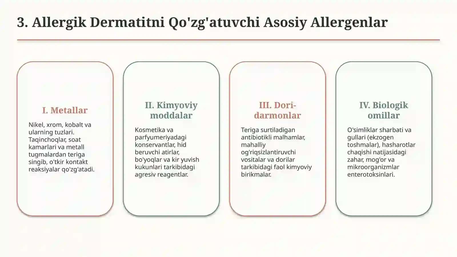 Allergik dermatit — etiologiyasi, klinikasi, diagnostikasi va davolash 4