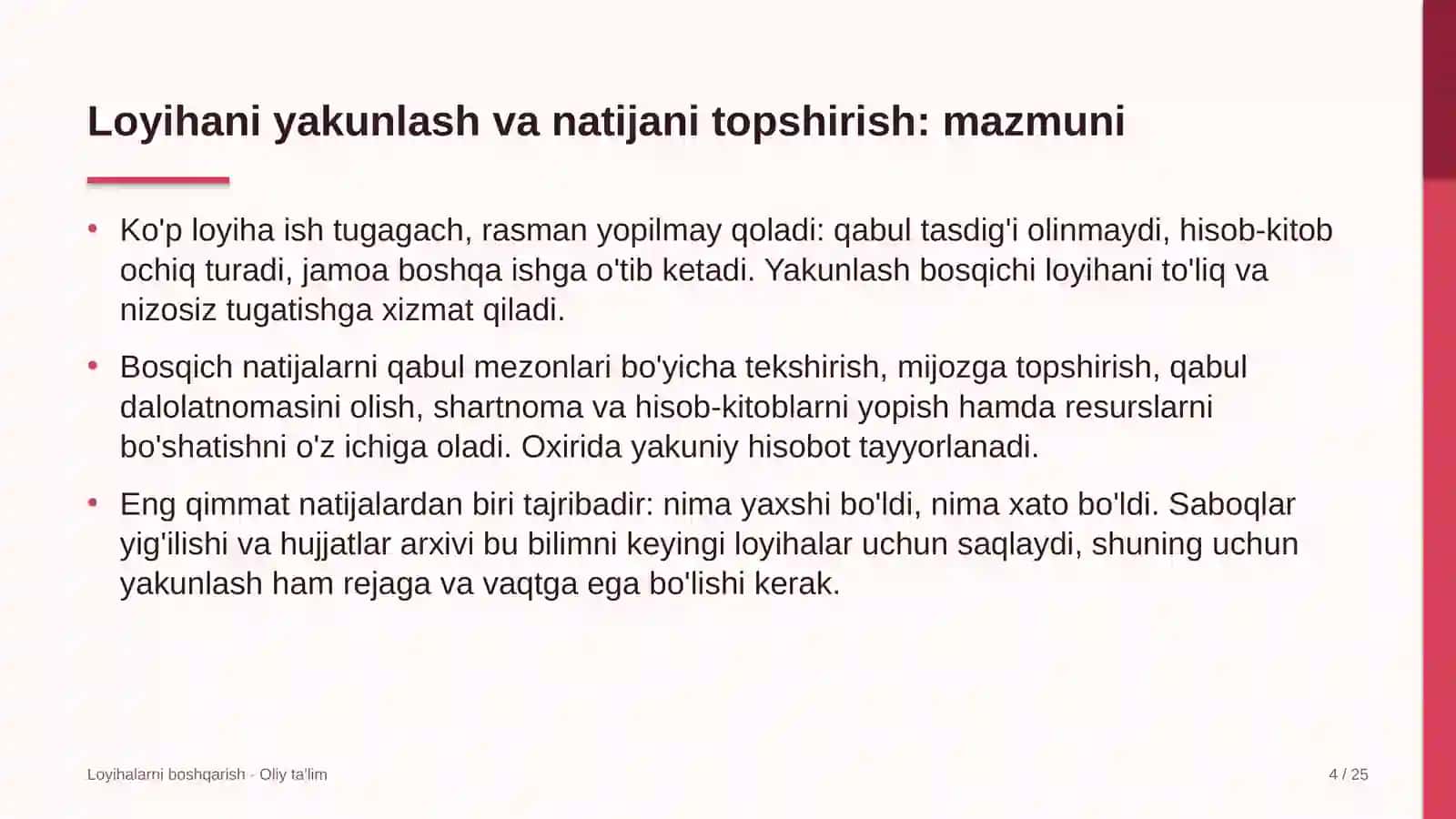 Dizayn studiyalarida loyihani yakunlash va natijalarni topshirish 4