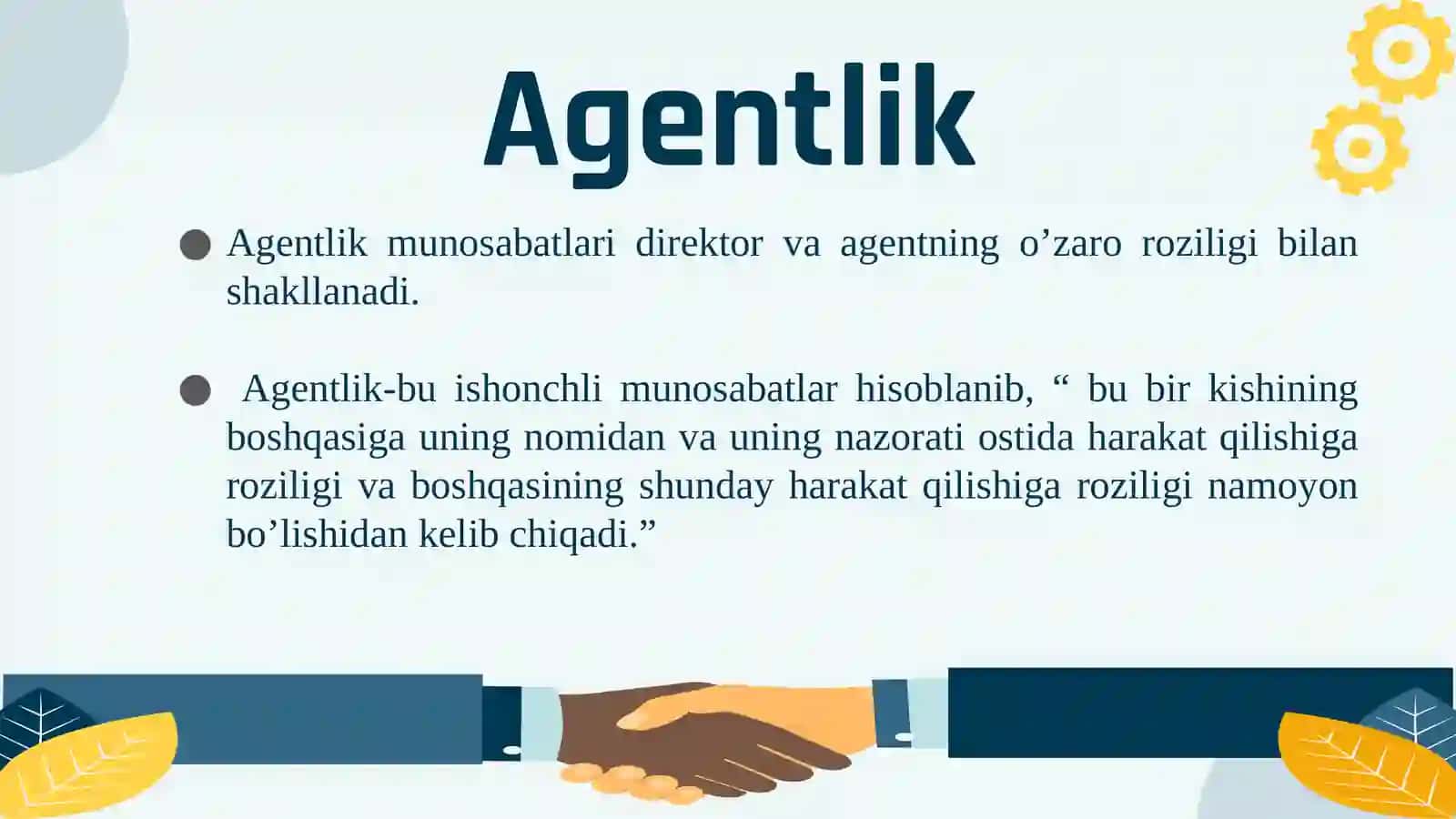 Agentlik huquqi 4