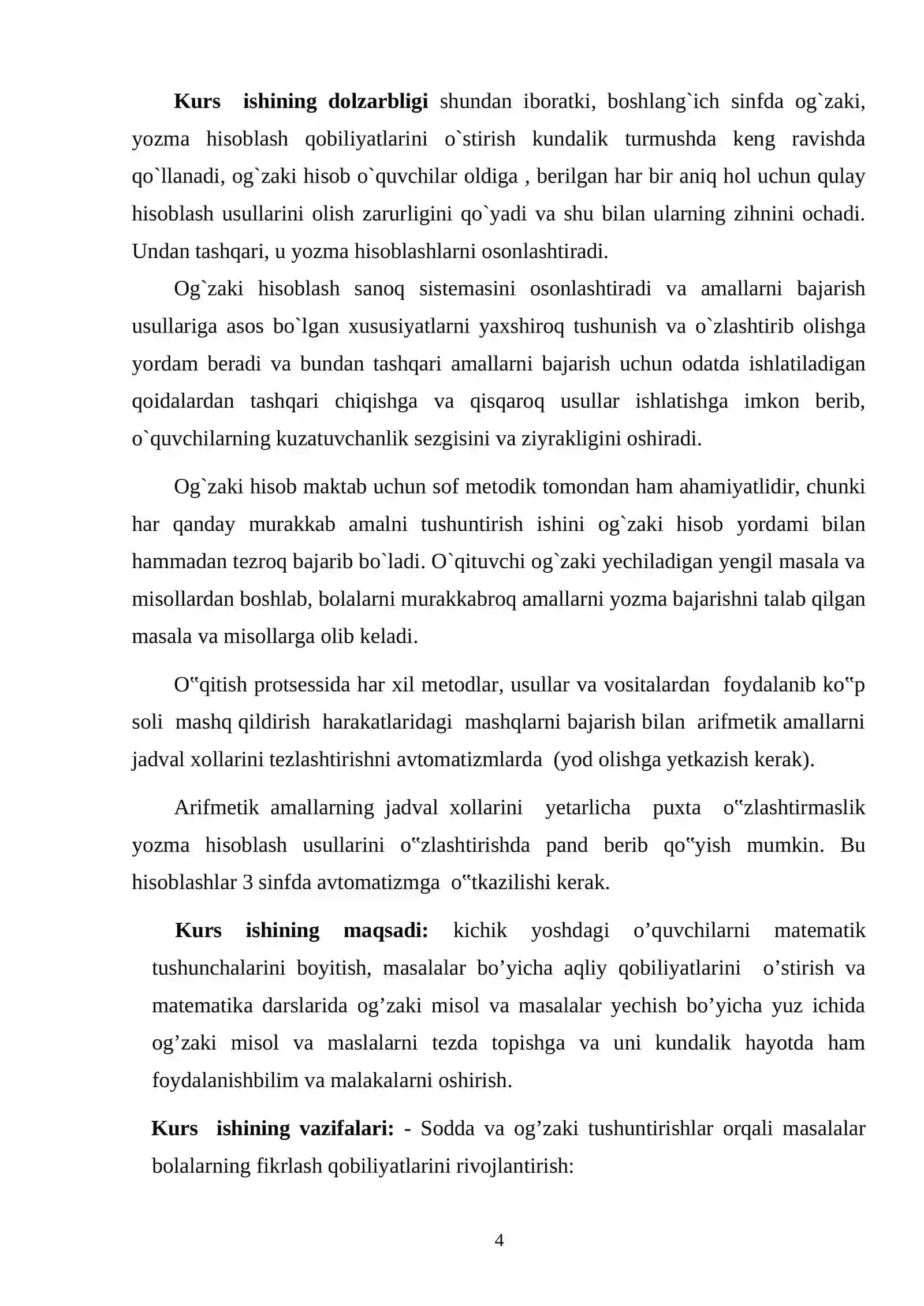 O'quvchilarning og'zaki va yozma hisoblash malakalarini shakllantirish 4