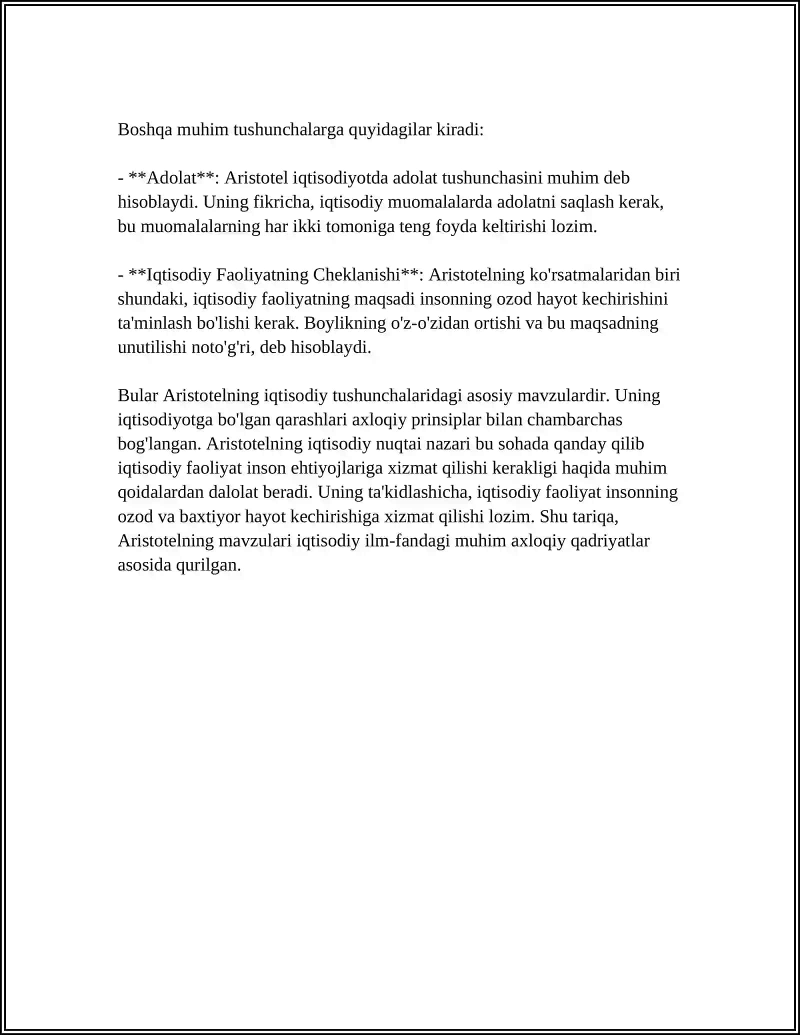 ARISTOTELNING IQTISODIY QARASHLARI 4