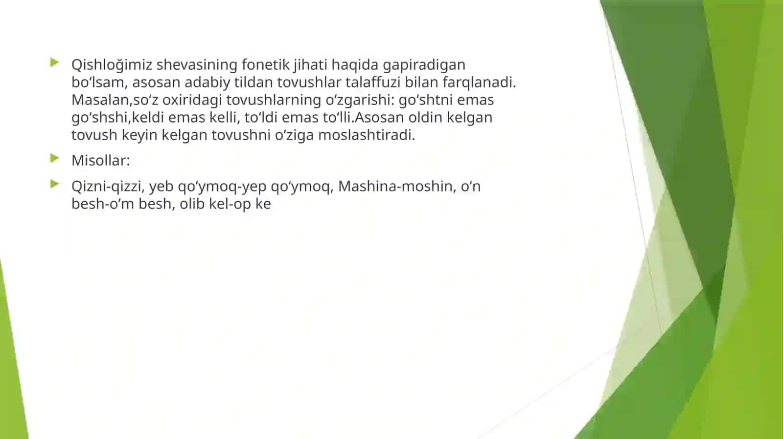 Qashqadaryo viloyati Shahrisabz tumani Avazmalik QFY Qarluq shevasi haqida 4