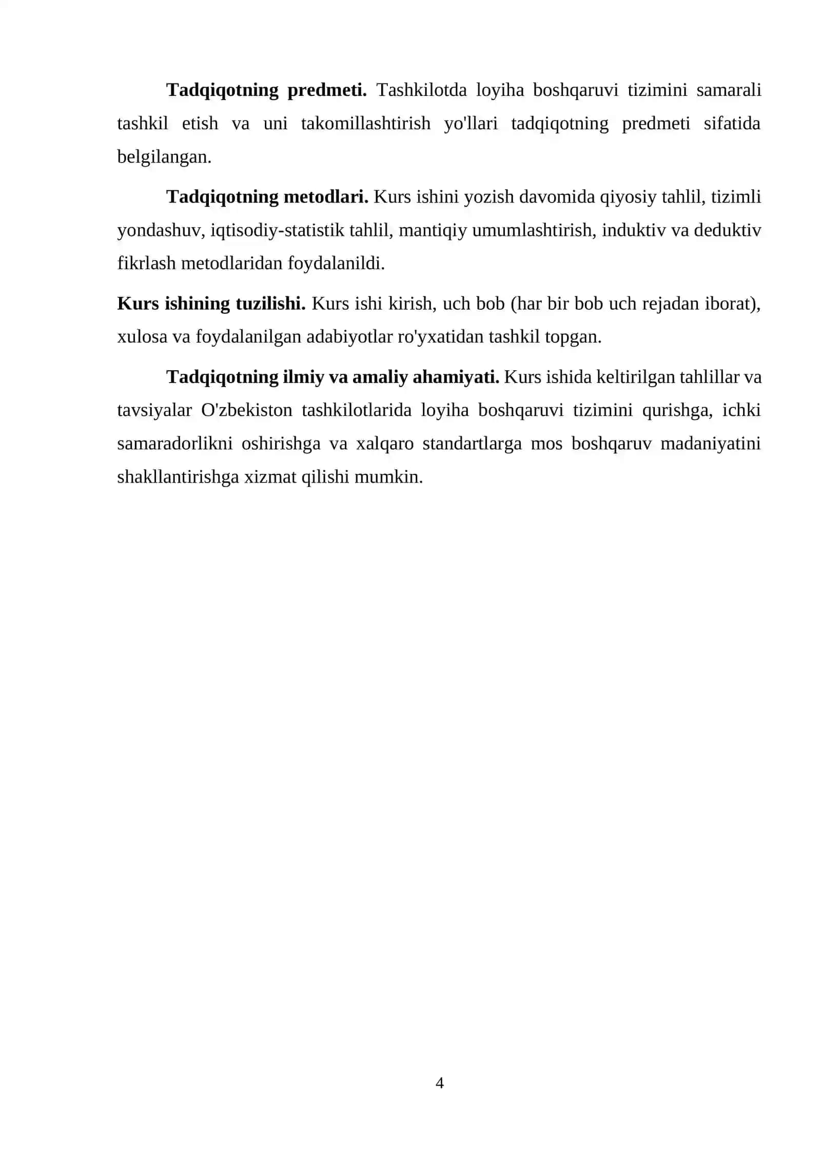 Tashkilotning Loyiha Boshqaruvi Tizimining Tashkil Qilish Ahamiyati 4