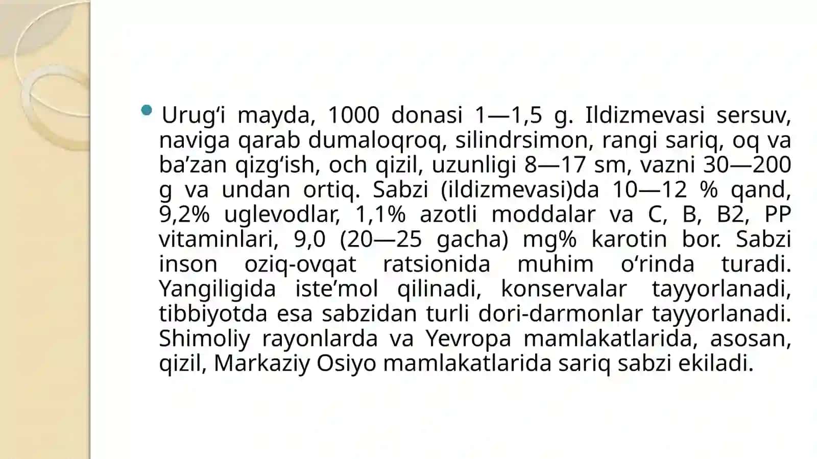 Xalq tabobatida sabzavotlarning shifobaxshlik xususiyatlari 4