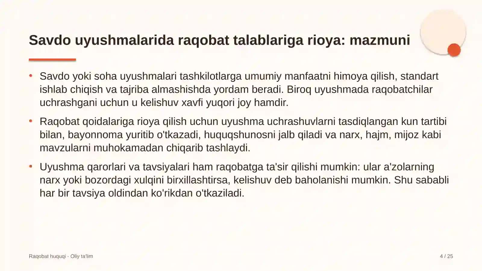 paxta to'qimachilik klasterlarida savdo uyushmalari faoliyatida raqobat talablariga rioya qilish 5704 4