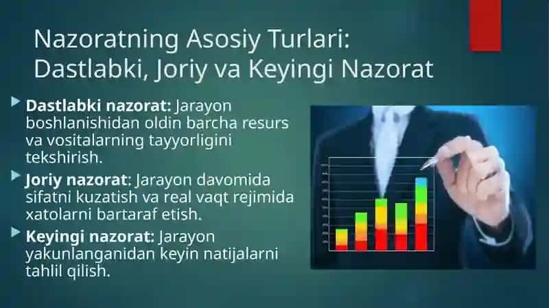 Ish sifatini nazorat qilishning dastlabki, joriy va keyingi nazorat bosqichlari 4