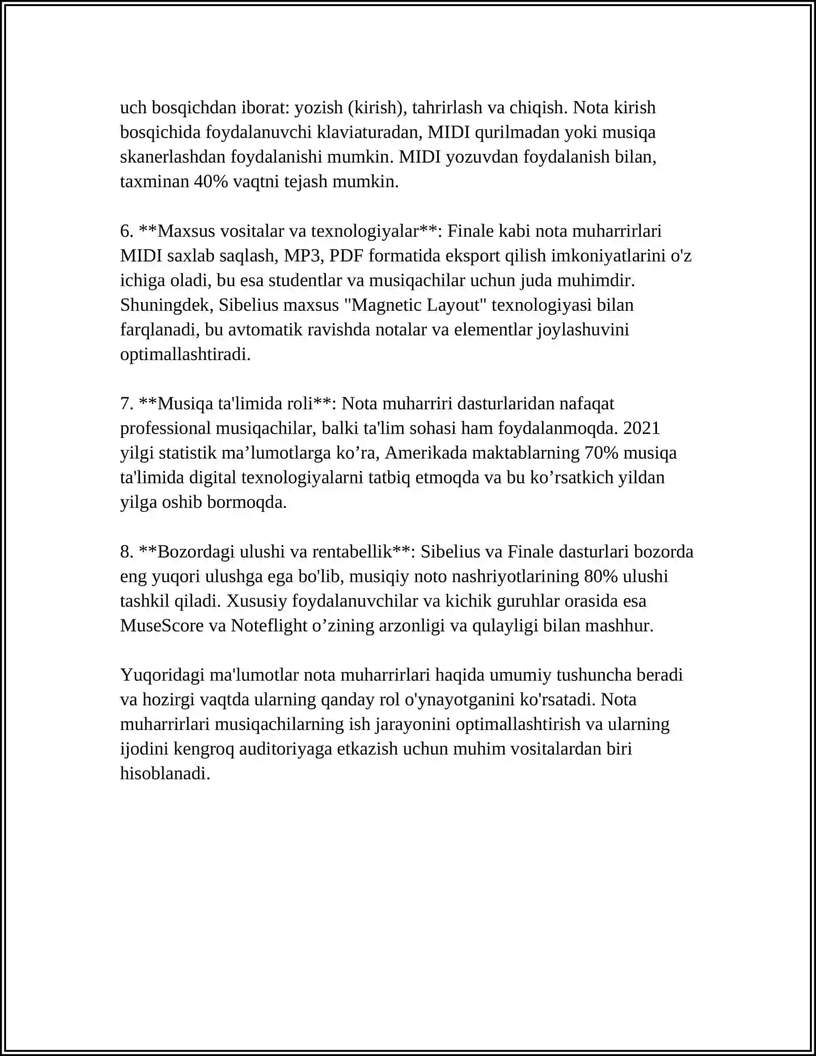 NOTA MUHARRIRLARI YORDAMIDA MILLION MUSIQA KUYLARINI PARTITURASINI YARATISH 4