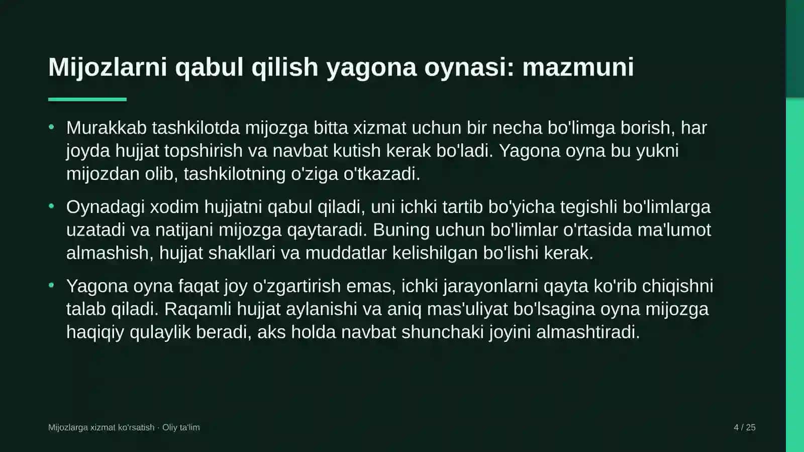Ko'mir sanoatida mijozlarni qabul qilish yagona oynasini tashkil etish 4