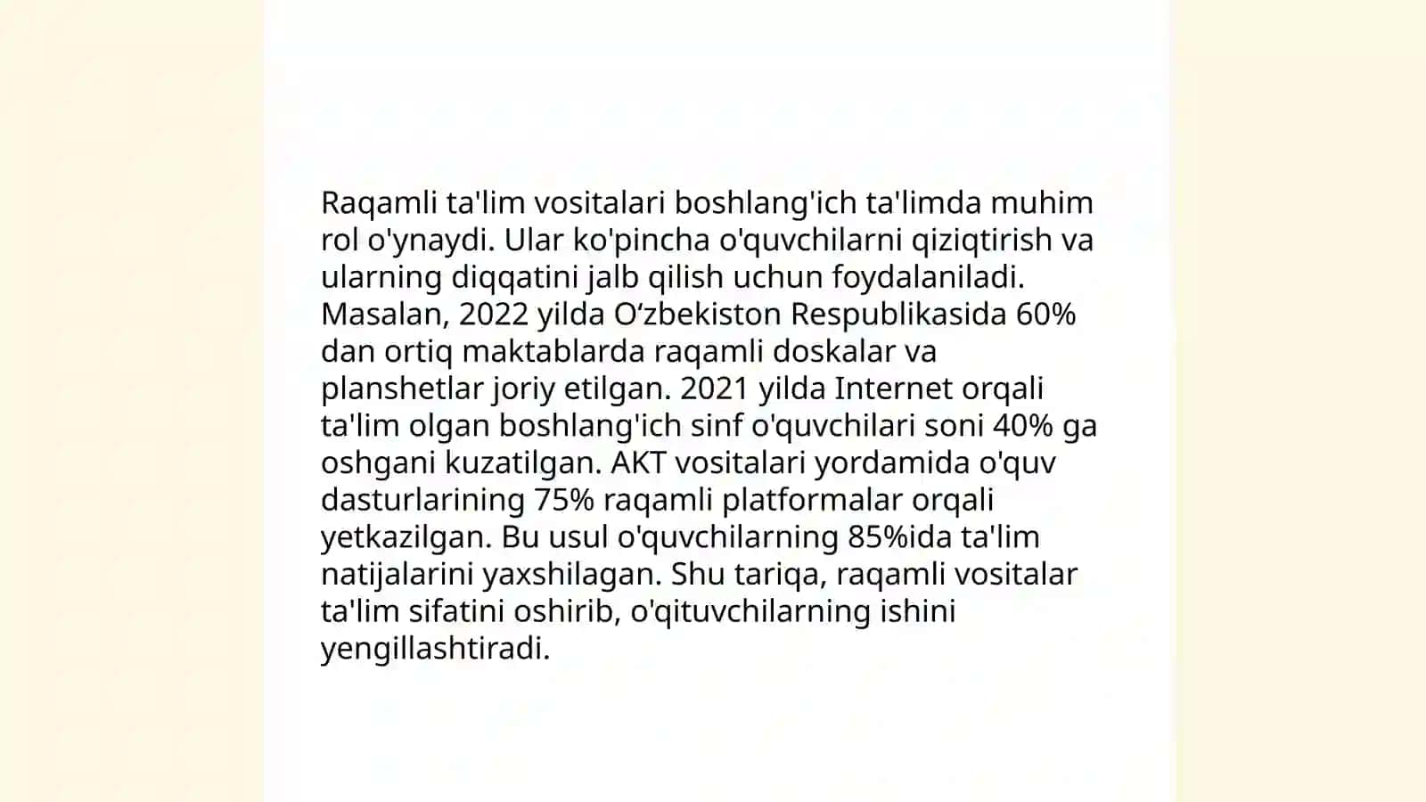 Boshlang'ich sinflarda innovatsion dastur va yondashuvlar asosida darslarni tashkil qilish 4