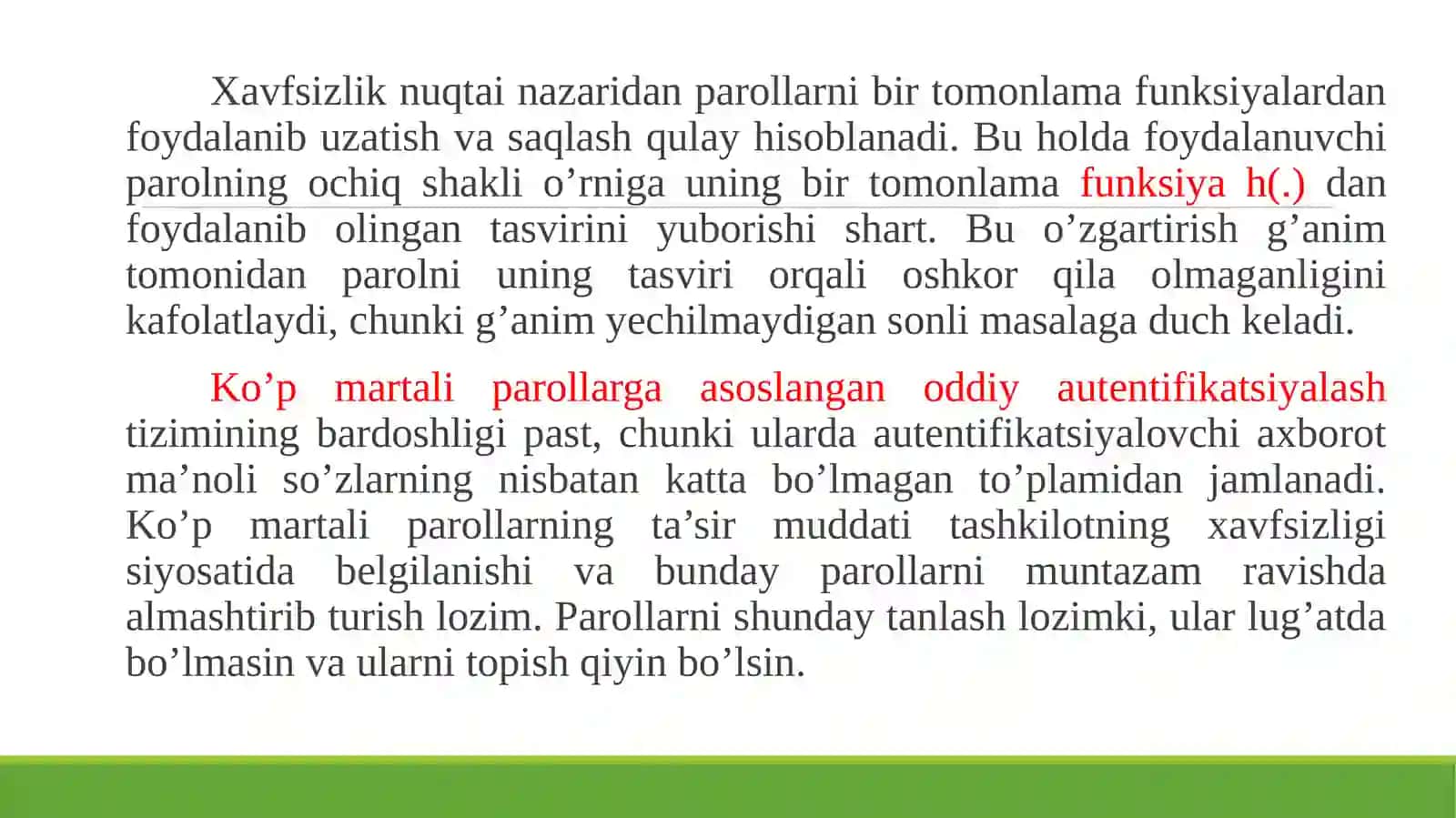 Parollar asosida autentifikatsiyalash. Sertifikatlar asosida autentifikatsiyalash. 4