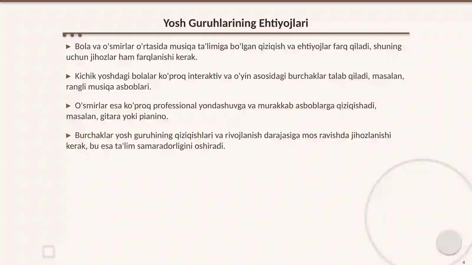 Turli Yosh Guruhlarda Musiqa Burchaklarini Jihozlash 4