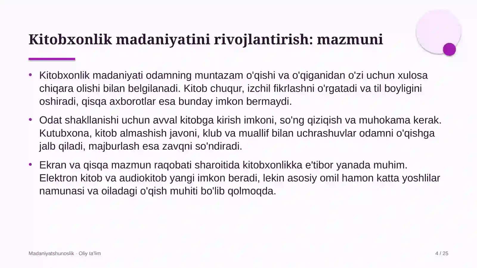 Avtosalonlarda kitobxonlik madaniyatini rivojlantirish 4