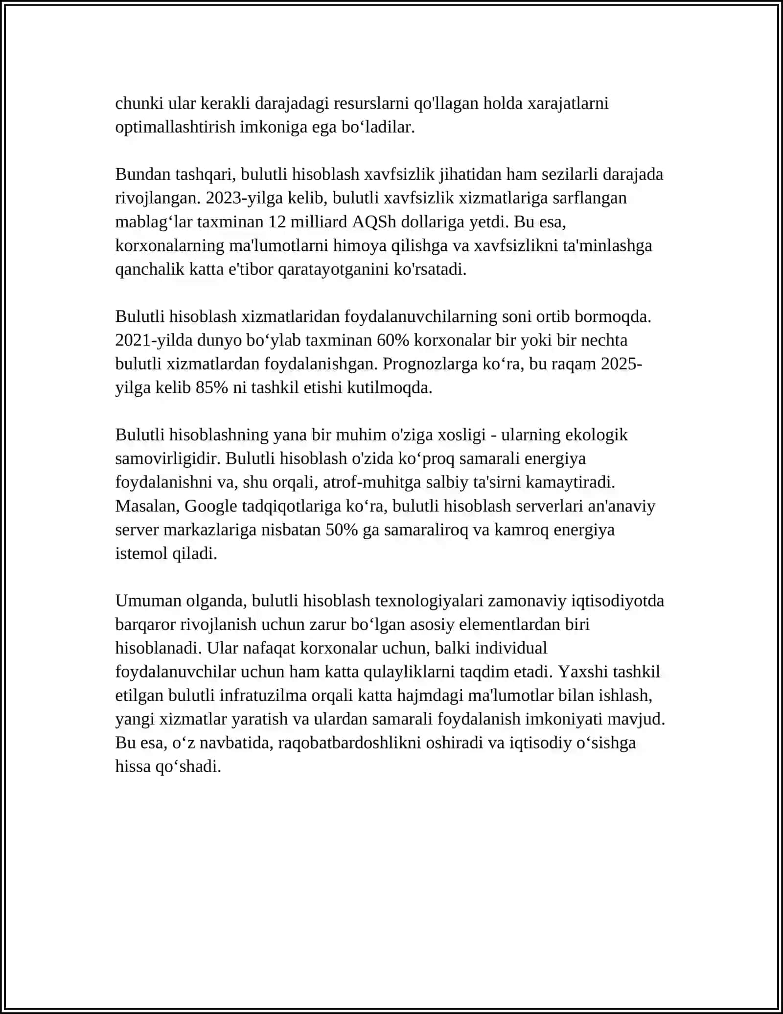 ZAMONAVIY DASTURIY VOSITALAR BILAN ISHLASH AXBOROT TEXNOLOGIYALARI 4