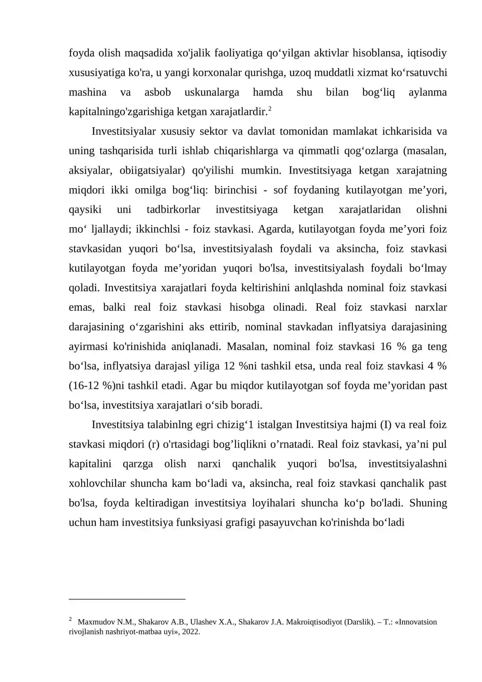 MAKROIQTISODIYOT Investitsiyalar tushunchasi 4