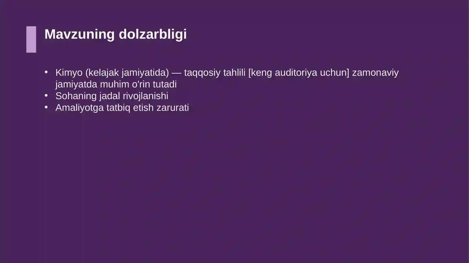 Kimyo (kelajak jamiyatida) — taqqosiy tahlili [keng auditoriya uchun] 4