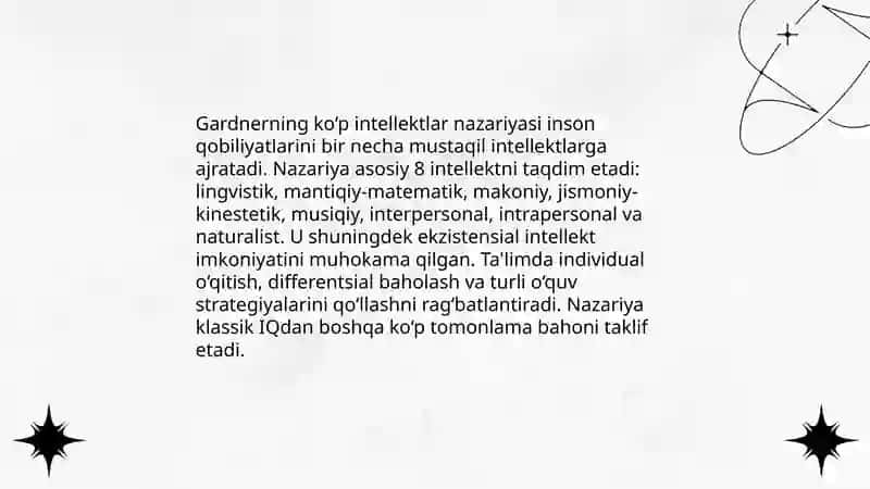 Intellekt va kreativlik nazariyalari 4