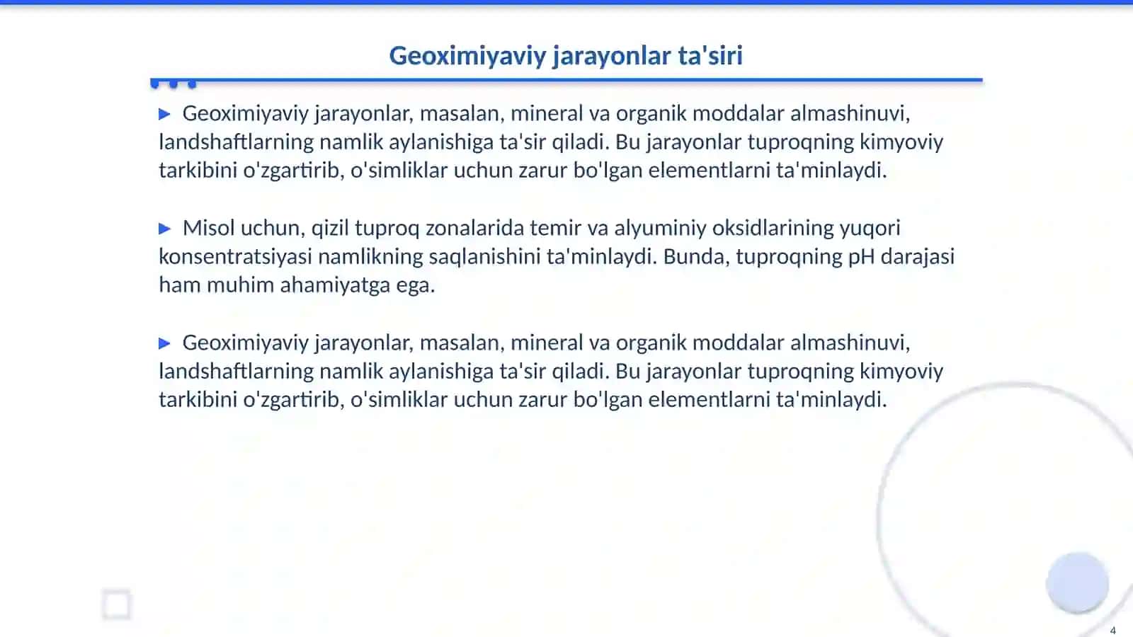 Landshaftlarda namlikning aylanishi 4