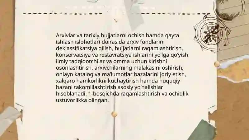 O'zbekistonda milliy qadriyatlar va tarixni tiklash borasidagi islohotlar mazmuni 4