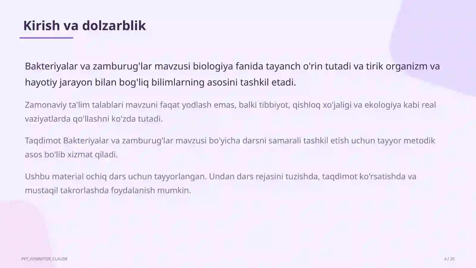 Bakteriyalar va zamburug'lar (6-sinf) 4