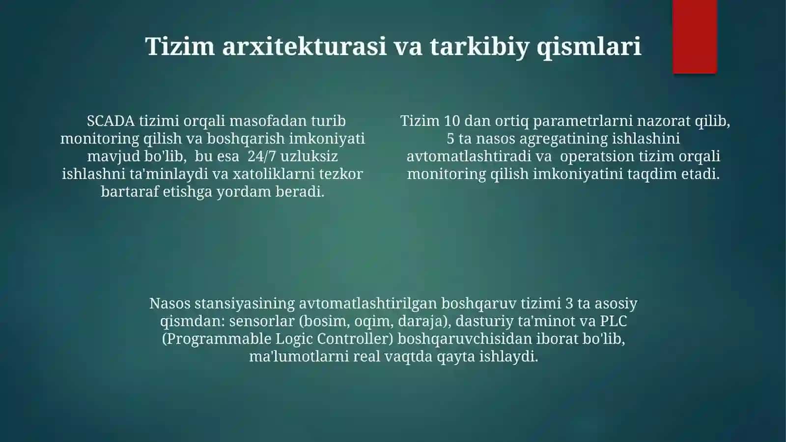 Nasosstansiyasiniavtomatlashtirishvanazorat-oʻlchovasboblartizimi 4