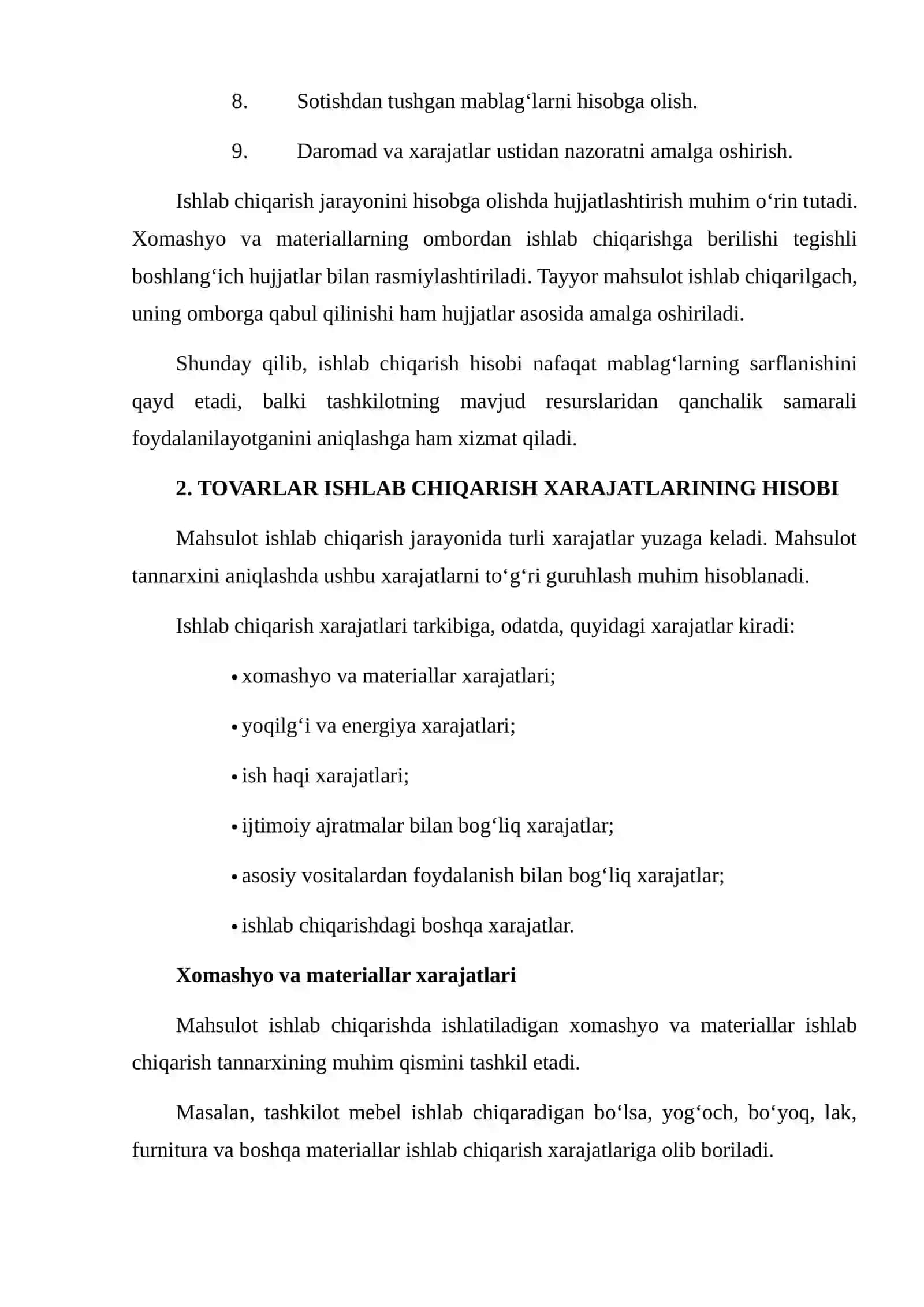 Tovarlar ishlab chiqarish va sotish hisobi 4