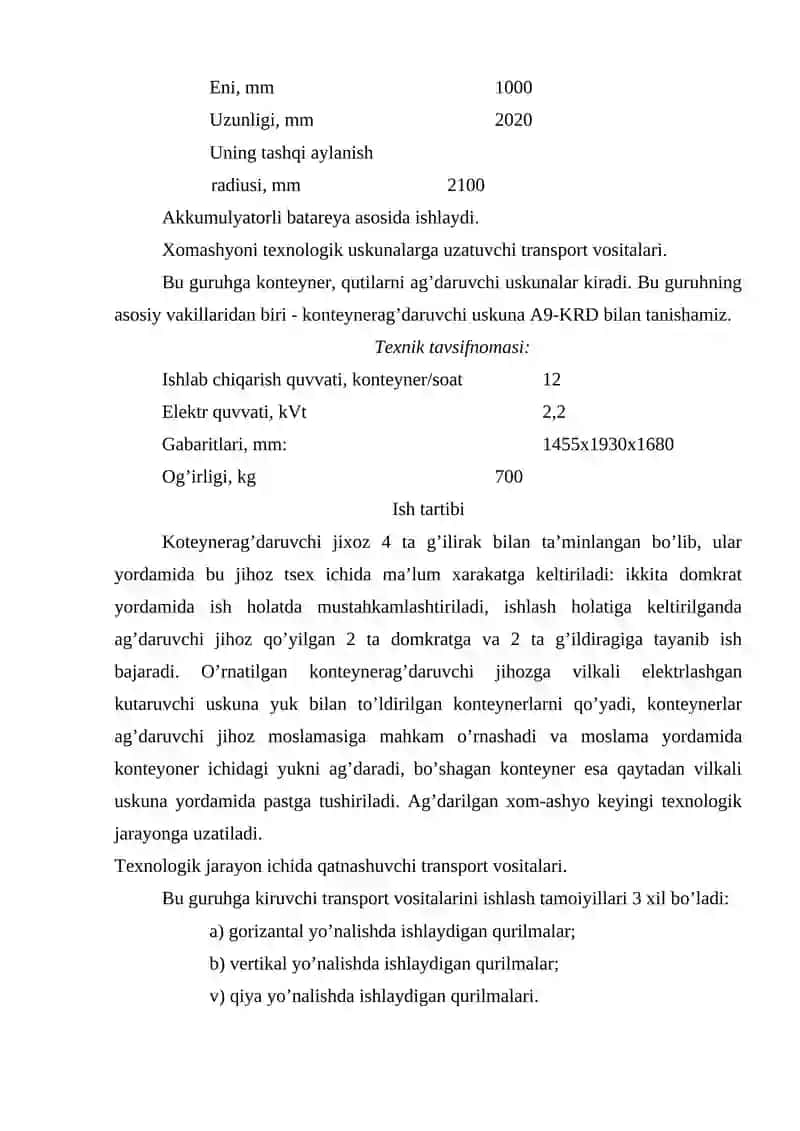 Oziq-ovqat sanoati transport vositalari 4