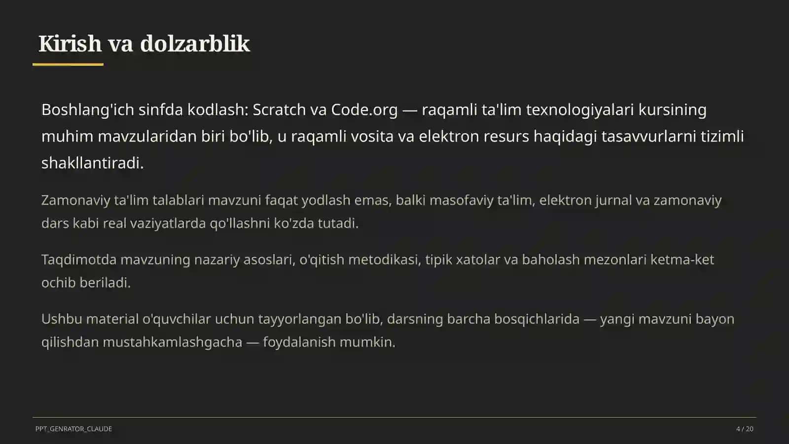 Boshlang'ich sinfda kodlash: Scratch va Code.org 4