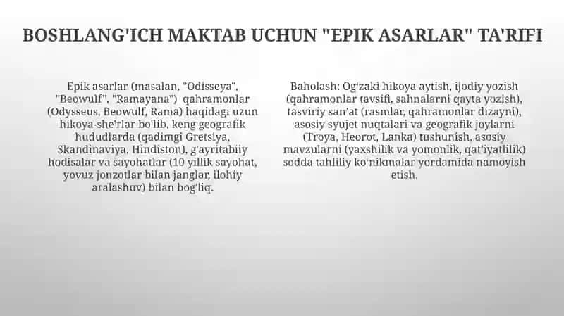 Boshlang‘ich sinfda epik asarlar ustida ishlash uchun metodik tavsiyalar 4