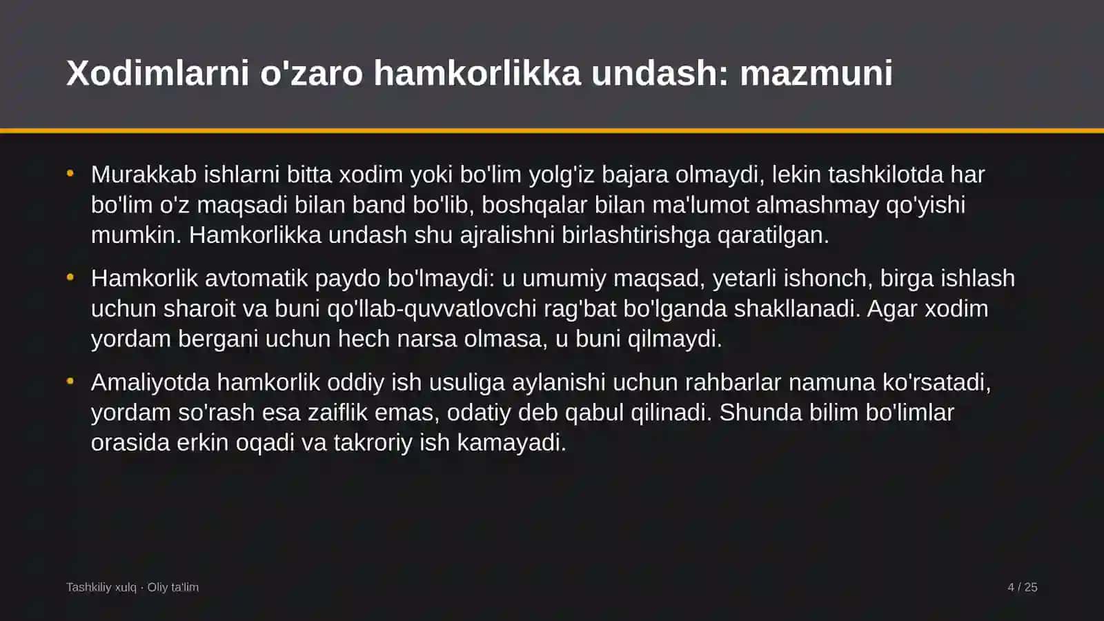 ekologik nodavlat tashkilotlarda xodimlarni o'zaro hamkorlikka undash 4178 4