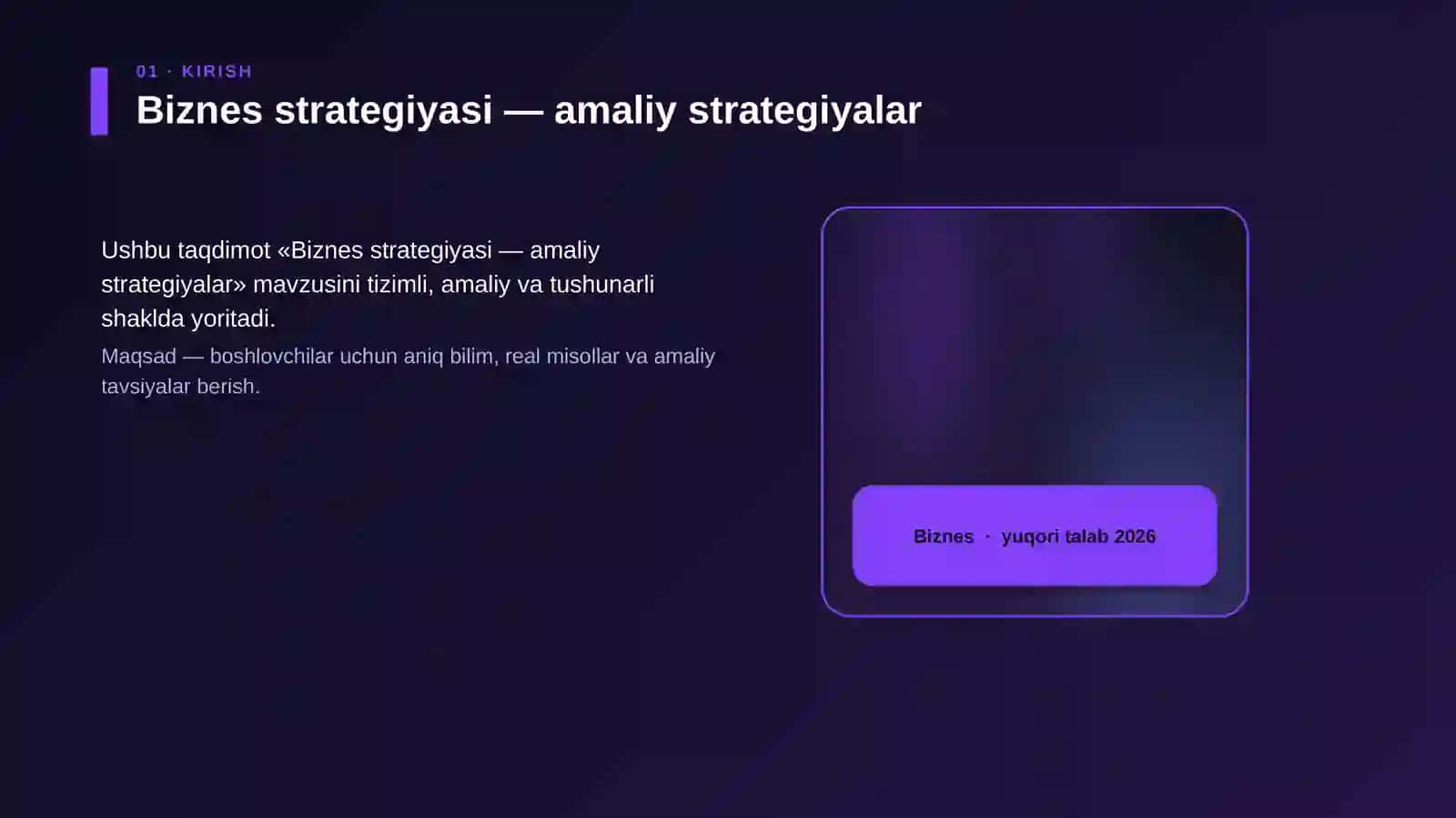 Biznes strategiyasi — amaliy strategiyalar 4