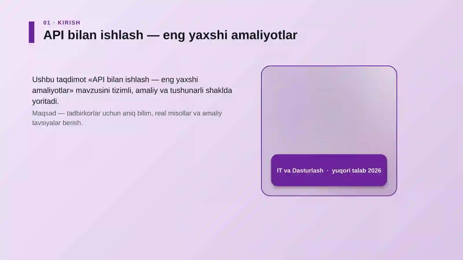 API bilan ishlash — eng yaxshi amaliyotlar 4