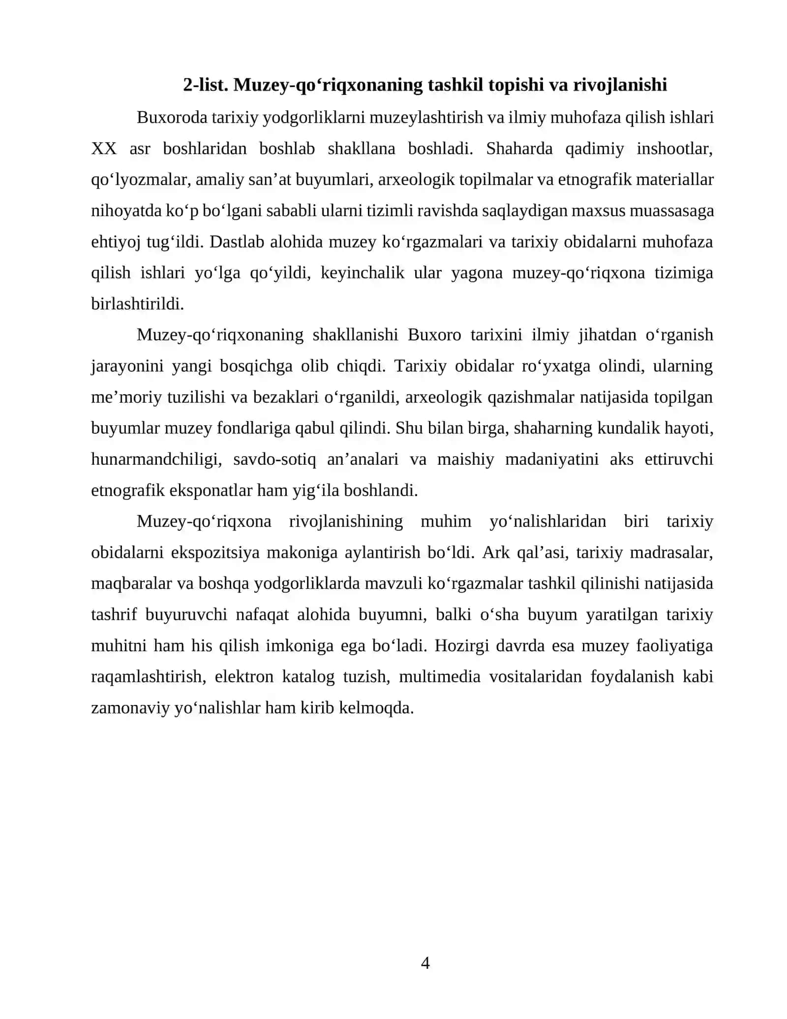 Buxoro Davlat Arxitektura-Badiiy Muze-Maqola 4